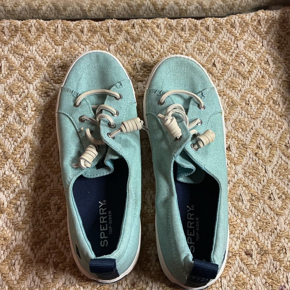 Sperry Mint Green Canvas Shoes